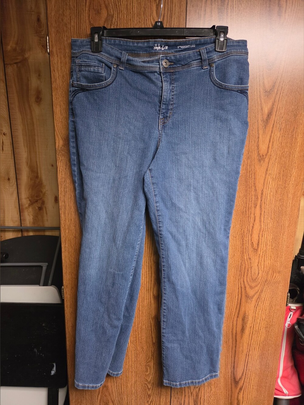 Style & Co. Straight-Leg Jeans in Medium Blue Wash